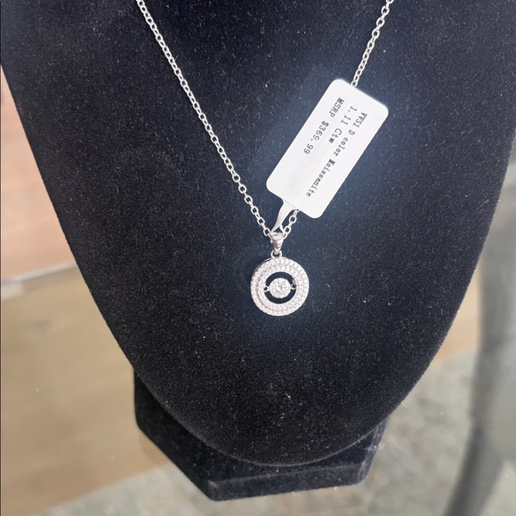 Moissanite Jewelry - Sterling Silver Moissanite Pendant Necklace - 1.1 ctw floating diamond